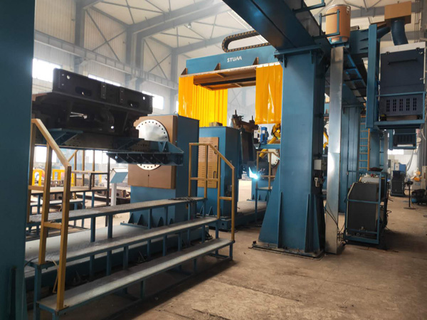 中部槽齒軌座、立板、彎板焊接機(jī)器人工作站