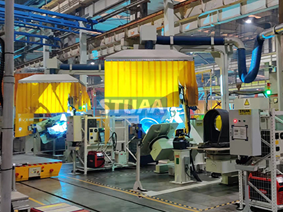 挖掘機(jī)馬達(dá)頭、導(dǎo)向座機(jī)器人焊接系統(tǒng)